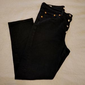 Black Levi Wedgie Straight Jeans